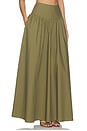 view 2 of 6 Poplin Drop Waist Skirt in Whipped Cream in Olive Green