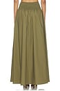 view 4 of 6 Poplin Drop Waist Skirt in Whipped Cream in Olive Green