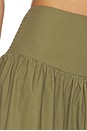 view 6 of 6 Poplin Drop Waist Skirt in Whipped Cream in Olive Green