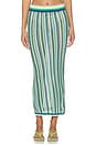 view 1 of 6 Stripe Sweater Midi Skirt in Nightlife & Fern