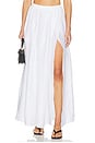 view 1 of 1 Solid Linen Wrap Elastic Skirt in Sugar