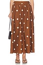 view 1 of 6 Polka Dot Poplin Midi Skirt in Toast & Sugar