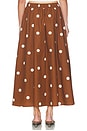 view 4 of 6 Polka Dot Poplin Midi Skirt in Toast & Sugar