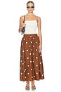 view 5 of 6 Polka Dot Poplin Midi Skirt in Toast & Sugar