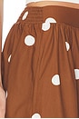 view 6 of 6 Polka Dot Poplin Midi Skirt in Toast & Sugar