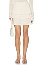 view 1 of 6 Light Merino Tiered Sweater Skirt in Belgian Cream