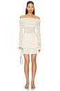 view 6 of 6 Light Merino Tiered Sweater Skirt in Belgian Cream