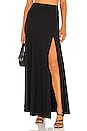 view 1 of 4 High Waisted Slit Maxi Skirt in Black