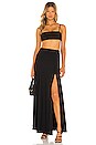 view 4 of 4 High Waisted Slit Maxi Skirt in Black