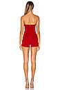 view 3 of 3 Sweetheart Plunge Romper in Perfect Red