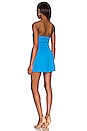 view 3 of 3 Strapless Romper in Aquamarine