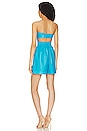 view 3 of 3 Faux Leather Strapless Romper in Ultra Marine