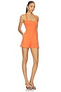 view 2 of 3 Wire Strap Tie Romper in Apricot