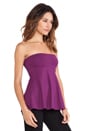 view 2 of 3 Tube Flare Top in Berry