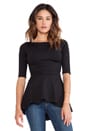 view 1 of 3 Low Back Flare Top in Black