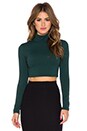 view 1 of 3 Turtleneck Crop Top in Pine