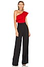 view 4 of 4 One Shoulder Ruffle Top in Perfect Red