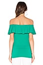 view 3 of 4 Ruffle Off Shoulder Top in Rainforest