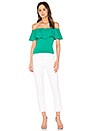 view 4 of 4 Ruffle Off Shoulder Top in Rainforest