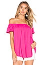 view 1 of 4 Gathered Off Shoulder Top in Pink Glo