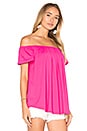 view 2 of 4 Gathered Off Shoulder Top in Pink Glo