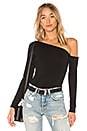 view 1 of 4 Asymmetrical One Shoulder Top in Black