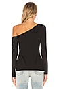 view 3 of 4 Asymmetrical One Shoulder Top in Black