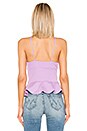 view 3 of 4 V Neck Ruffle Hem Top in Violet