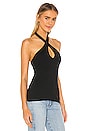 view 2 of 4 Keyhole Halter Top in Black