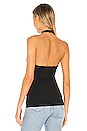 view 3 of 4 Keyhole Halter Top in Black