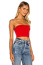 view 2 of 4 Strapless Crop Top in Perfect Red