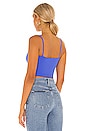 view 3 of 4 Thin Strap Crop Tank in Dazzling Blue