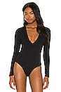 view 2 of 5 V Neck Bodysuit in Black