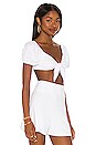 view 2 of 4 Tie Front Crop Top in Sugar