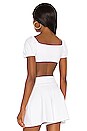 view 3 of 4 Tie Front Crop Top in Sugar