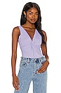 view 1 of 5 Twist Front Tank Bodysuit in Sweet Lavender