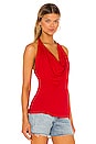 view 2 of 4 Cowl Halter Top in Perfect Red