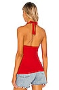 view 3 of 4 Cowl Halter Top in Perfect Red