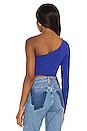 view 3 of 4 One Shoulder Crop Long Sleeve Top in Glacier
