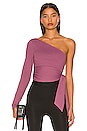 view 1 of 5 One Arm Tie Waist Top in Amethyst
