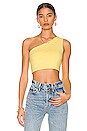 view 1 of 4 One Shoulder Crop Top in Lemon Zest