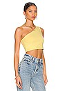 view 2 of 4 One Shoulder Crop Top in Lemon Zest