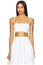 view 1 of 4 Embroidered Poplin Micro String Top in Sugar