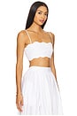 view 2 of 4 Embroidered Poplin Micro String Top in Sugar
