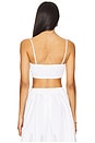 view 3 of 4 Embroidered Poplin Micro String Top in Sugar