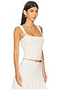view 2 of 4 Wide Angle Strap Tank Top in Blanched Almond