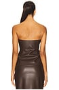 view 3 of 4 Faux Leather Tube Top in Java