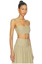 view 2 of 4 Crop String Top in Taupe