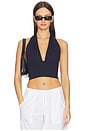 view 1 of 1 Deep Halter Tie Top in Midnight