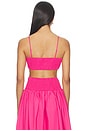 view 3 of 4 Poplin Crop String Top in Boom
